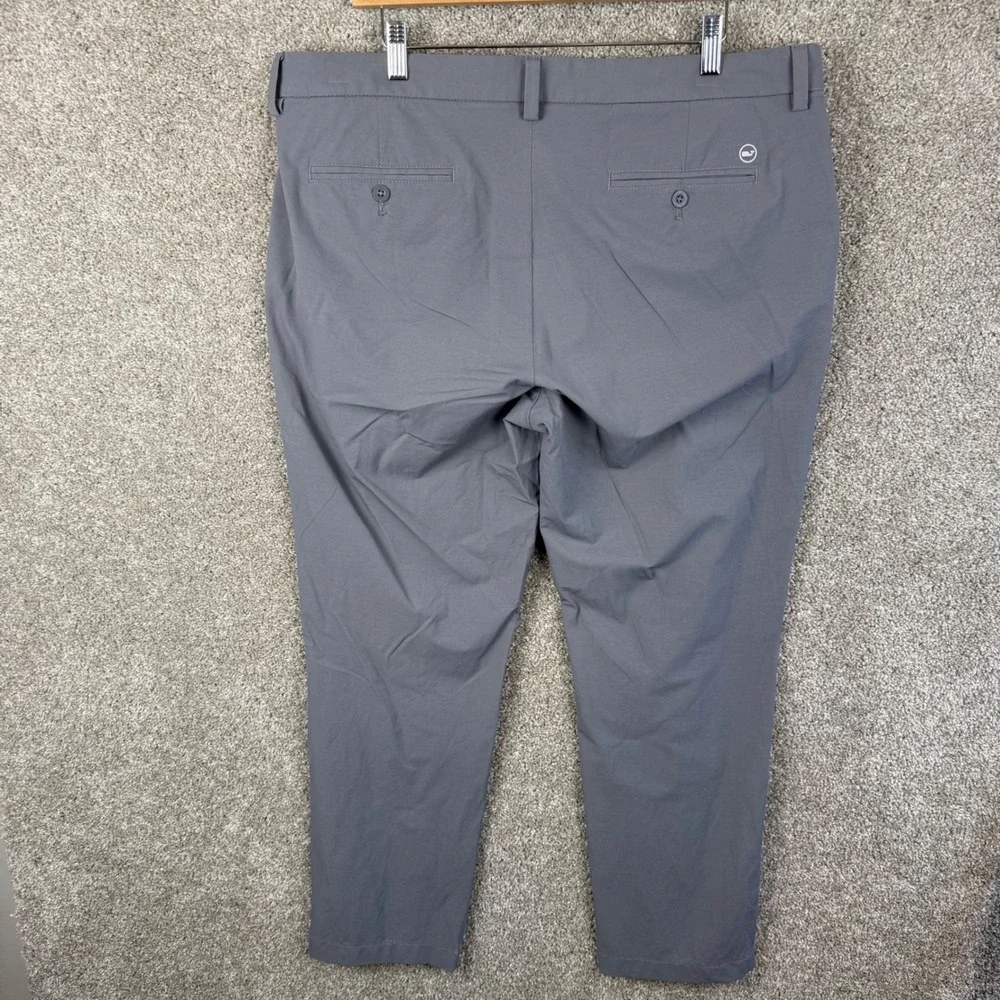 Vineyard Vines OTG Stillwater Golf Pants Mens 38x30 Gray Stretch Chino Technical